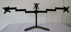 LCD dual Monitor Vertical Desk Stand Mount height adjustment for 3 Screens up to 27”
