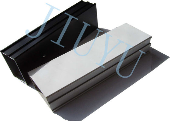 Aluminum Extrusion Stamping Parts , Oxidation Black Rectangular Tube