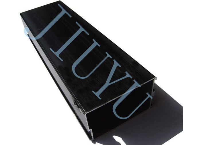 Aluminum Alloy Extruded Stamped Parts, Oxidation-Black Rectangular Tubes