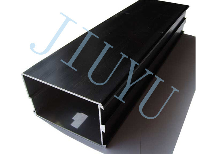 Aluminum Alloy Extruded Stamped Parts, Oxidation-Black Rectangular Tubes