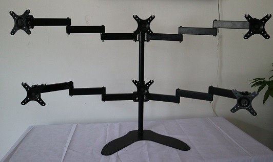 JY Monitor Arm Desk Mount , 50*50mm Dual Lcd Stand Easy switch